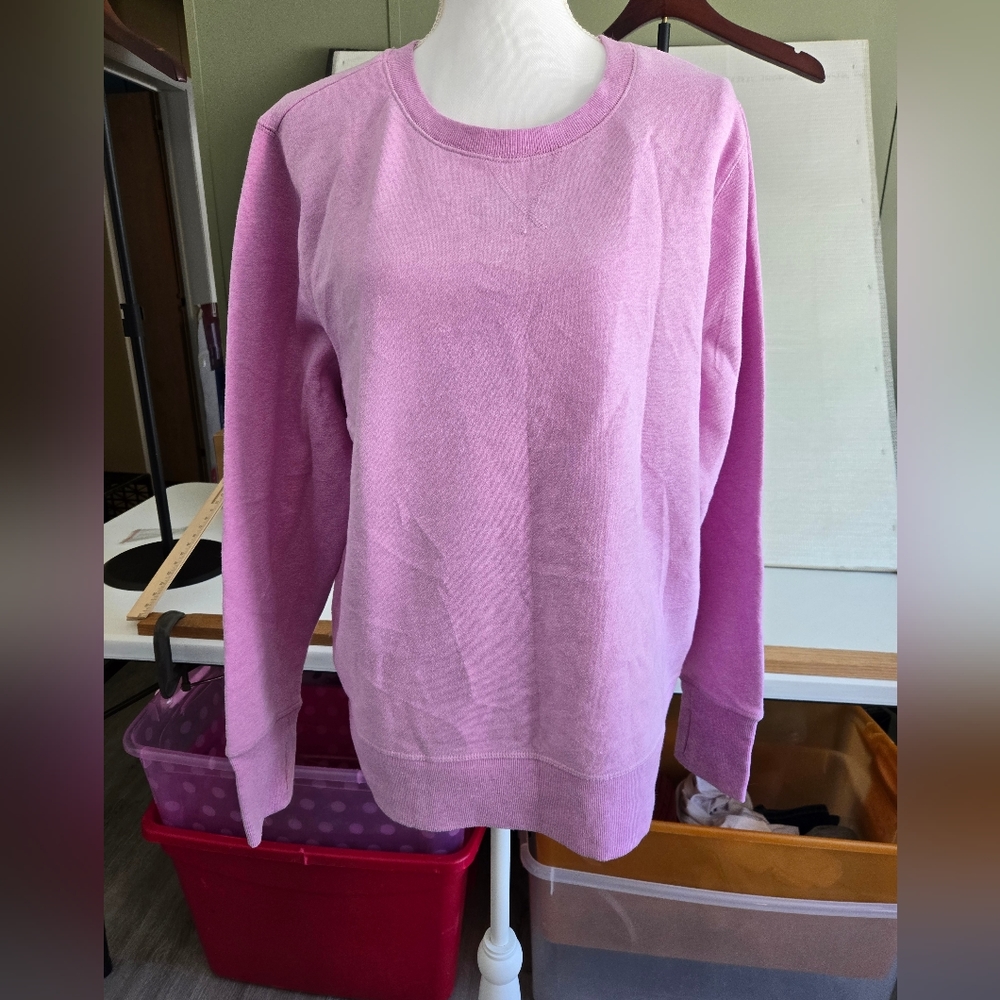 Tek Gear Women's Sweatshirt Shirt Top  Lavender Thumb Hole X Large